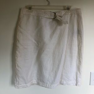 3/$15 🌷 H&M Y2K White Linen Skirt